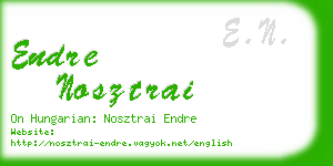 endre nosztrai business card